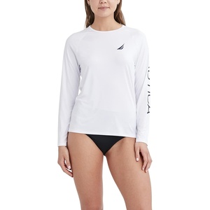 image:imageNautica Womens Long Sleeve Rashguard  QuickDry UPF Protection Swim Shirt Pool Beach Hiking Yoga VolleyballCloudy