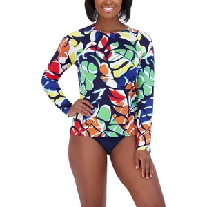 image:imageNautica Womens Long Sleeve Rashguard  QuickDry UPF Protection Swim Shirt Pool Beach Hiking Yoga VolleyballTrade Wind