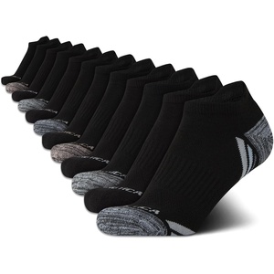 image:imageNautica Womens Low Cut Socks with Tab Mesh Cushioned Ankle Socks 12 PackBlackGrey