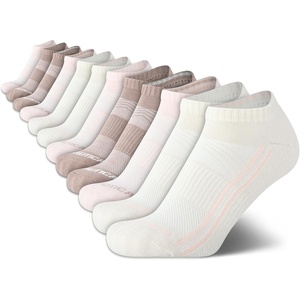 image:imageNautica Womens No Show Socks Moisture Wicking Low Cut Ankle Socks 12 PackTan Assorted