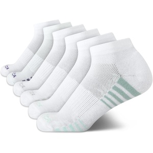 image:imageNautica Womens Quarter Socks Athletic Cushion Moisture Wicking Socks 6 PackAll White