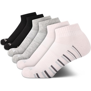 image:imageNautica Womens Quarter Socks Athletic Cushion Moisture Wicking Socks 6 PackLight Pink Black