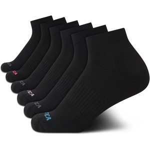 image:imageNautica Womens Quarter Socks Moisture Wicking Cushion Athletic Socks 6 PackAll Black