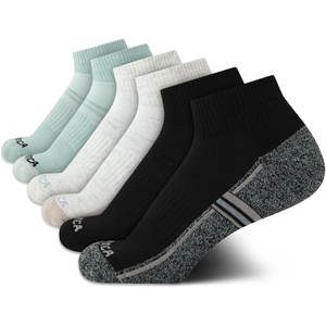 image:imageNautica Womens Quarter Socks Moisture Wicking Cushion Athletic Socks 6 PackBlackOatmealGreen
