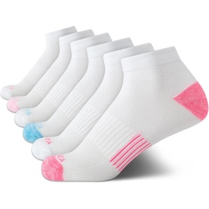 image:imageNautica Womens Quarter Socks Moisture Wicking Cushion Athletic Socks 6 PackWhite Pink