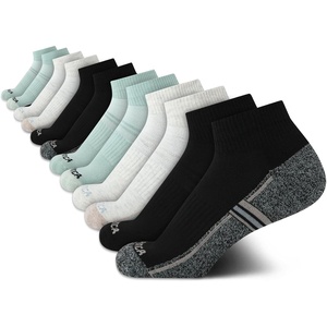 image:imageNautica Womens Quarter Socks Moisture Wicking Cushioned Socks 12 PackBlackOatmealGreen