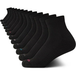 image:imageNautica Womens Quarter Socks Moisture Wicking Cushioned Socks 12 PackHigh Quarter Black