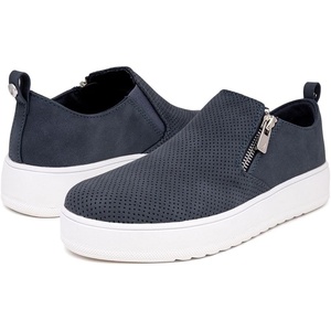 image:imageNautica Womens SlipOn Fashion Sneakers with Side Zipper  Comfortable LowTop Walking Shoes for Casual Everyday WearNavy