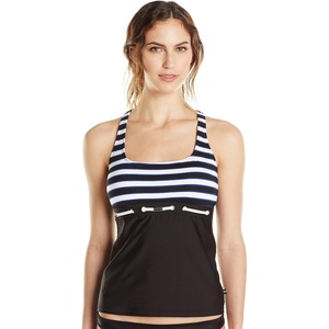 image:imageNautica Womens Tankini Swimsuit TOP QuickDry UPF Swim Beach Pool amp Resort WearBlackWhite