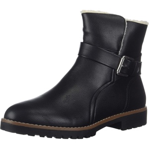 image:imageNautica Womens Winter Boots  Ladies Faux Fur Lined Mid Calf Zipper Snow Riding ShoesBlack