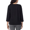 image:imageNautica 100 Cotton 34 Sleeve Pajama Shirt Sleep amp Lounge PJ Top for Women2 Pack BlackHeather Pink