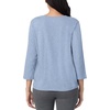 image:imageNautica 100 Cotton 34 Sleeve Pajama Shirt Sleep amp Lounge PJ Top for WomenHeather Blue