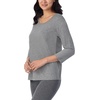 image:imageNautica 100 Cotton 34 Sleeve Pajama Shirt Sleep amp Lounge PJ Top for WomenHeather Grey