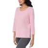 image:imageNautica 100 Cotton 34 Sleeve Pajama Shirt Sleep amp Lounge PJ Top for WomenHeather Rose