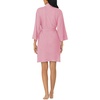 image:imageNautica 100 Cotton 34 Sleeve Short Robes Kimono Bathrobe for WomenHeather Pink