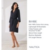 image:imageNautica 100 Cotton 34 Sleeve Short Robes Kimono Bathrobe for WomenNavy