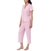 image:imageNautica 100 Cotton Matching 2 Piece Button Down Pajamas for Women SetPink