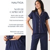 image:imageNautica 100 Cotton Matching 2 Piece Button Down Pajamas for Women SetPink
