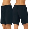 image:imageNautica 100 Cotton Pajama Bermuda Shorts Sleep amp Lounge PJ Bottoms Women2 Pack PurpleBlack
