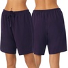 image:imageNautica 100 Cotton Pajama Bermuda Shorts Sleep amp Lounge PJ Bottoms WomenEggplant
