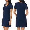 image:imageNautica 100 Cotton Pajama Tshirt Dress Night Shirt Nightgowns for Women2 Pack NavyBlack