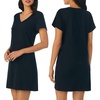 image:imageNautica 100 Cotton Pajama Tshirt Dress Night Shirt Nightgowns for Women2 Pack NavyBlack