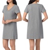 image:imageNautica 100 Cotton Pajama Tshirt Dress Night Shirt Nightgowns for WomenHeather Grey