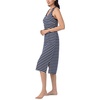 image:imageNautica 100 Cotton Sleeveless Racerback Nightgowns Sleep Dress for WomenNavy Blue Stripe