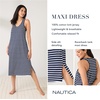 image:imageNautica 100 Cotton Sleeveless Racerback Nightgowns Sleep Dress for WomenWhite Stripe