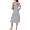 image:imageNautica 100 Cotton Sleeveless Racerback Nightgowns Sleep Dress for WomenWhite Stripe