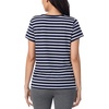 image:imageNautica 100 Cotton VNeck Pajama TShirts Sleep amp Lounge PJ Tops for Women2 Pack NavyNavy Stripe