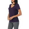 image:imageNautica 100 Cotton VNeck Pajama TShirts Sleep amp Lounge PJ Tops for WomenEggplant