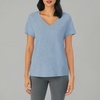 image:imageNautica 100 Cotton VNeck Pajama TShirts Sleep amp Lounge PJ Tops for WomenHeather Blue