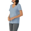 image:imageNautica 100 Cotton VNeck Pajama TShirts Sleep amp Lounge PJ Tops for WomenHeather Blue