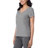 image:imageNautica 100 Cotton VNeck Pajama TShirts Sleep amp Lounge PJ Tops for WomenHeather Grey