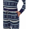image:imageNautica Long Sleeve Henley Shirt Soft amp Silky Fleece Pajamas for Women SetMixed Blue