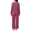 image:imageNautica Long Sleeve Henley Shirt Soft amp Silky Fleece Pajamas for Women SetPink Geo