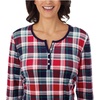 image:imageNautica Long Sleeve Henley Shirt Soft amp Silky Fleece Pajamas for Women SetRed