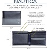 image:imageNautica Mens Bifold Leather Wallet  RFID Blocking  ID Window  Card Slots  Organization  Durable  StylishCobalt Blue