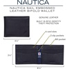 image:imageNautica Mens Bifold Leather Wallet  RFID Blocking  ID Window  Card Slots  Organization  Durable  StylishEmbossed Leather  Black