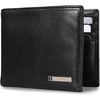 image:imageNautica Mens Bifold Leather Wallet  RFID Blocking  ID Window  Card Slots  Organization  Durable  StylishEnameled Logo  Black