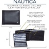 image:imageNautica Mens Bifold Leather Wallet  RFID Blocking  ID Window  Card Slots  Organization  Durable  StylishJClass  Brown