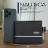 image:imageNautica Mens Bifold Leather Wallet  RFID Blocking  ID Window  Card Slots  Organization  Durable  StylishLogo Ribbon  Black