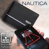 image:imageNautica Mens Bifold Leather Wallet  RFID Blocking  ID Window  Card Slots  Organization  Durable  StylishLogo Ribbon  Brown