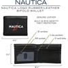 image:imageNautica Mens Bifold Leather Wallet  RFID Blocking  ID Window  Card Slots  Organization  Durable  StylishRubberLeather  Black
