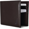 image:imageNautica Mens Bifold Leather Wallet  RFID Blocking  ID Window  Card Slots  Organization  Durable  Stylishmbroidered Sail  Brown