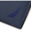 image:imageNautica Mens Bifold Leather Wallet  RFID Blocking  ID Window  Card Slots  Organization  Durable  Stylishmbroidered Sail  Navy