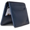 image:imageNautica Mens Slim Wallet  Card Case  RFID Blocking  ID Window  Minimalist  Lightweight  Genuine Leathermbroidered Sail  Navy
