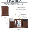 image:imageNautica Mens Trifold Wallet  RFID Blocking Protection  ID Window  Card Slots  Genuine Leather  DurableEnameled Logo  Black