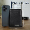 image:imageNautica Mens Trifold Wallet  RFID Blocking Protection  ID Window  Card Slots  Genuine Leather  DurableEnameled Logo  Black